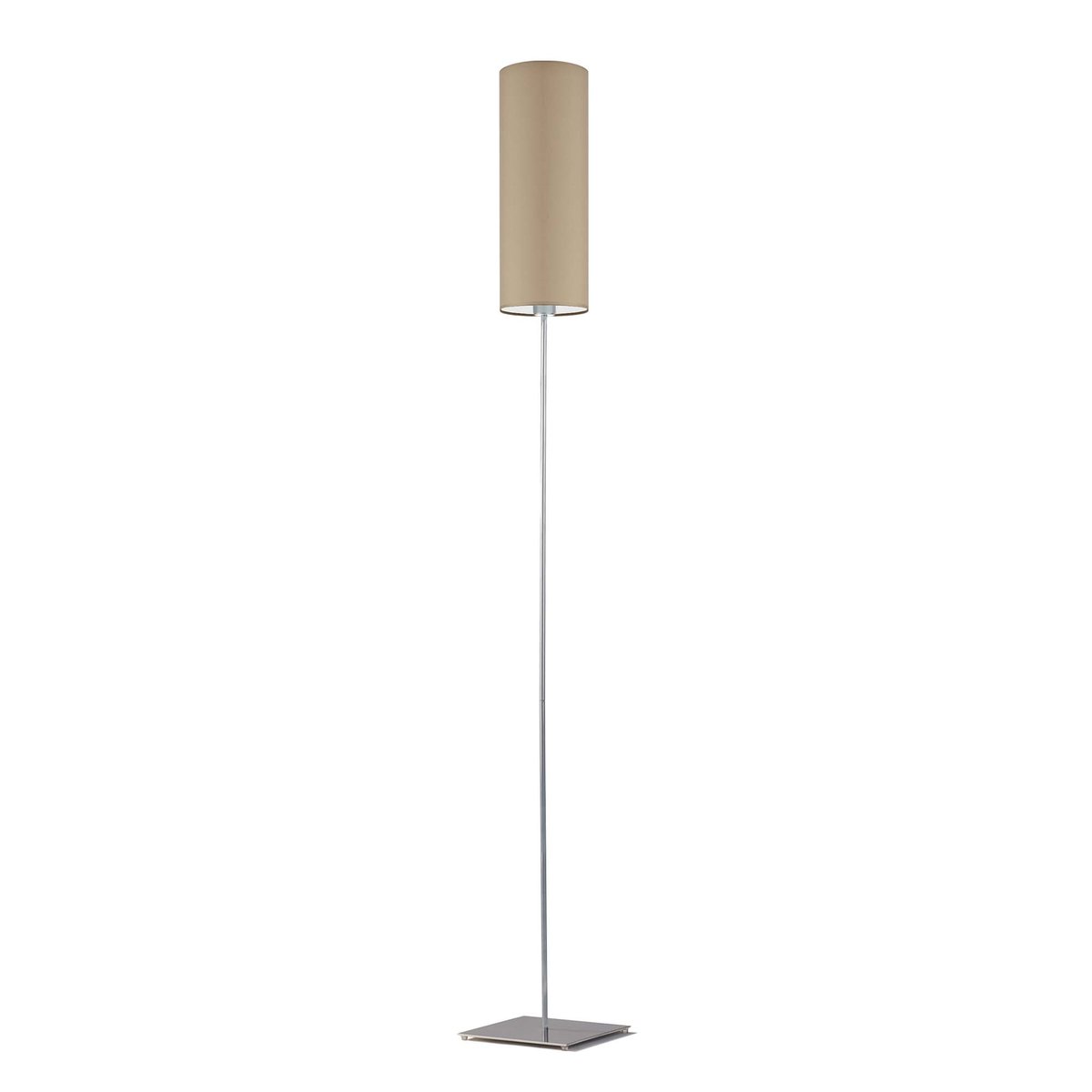 Lampa podłogowa LYSNE Florencja, 60 W, E27, beżowa/chrom, 165x20 cm