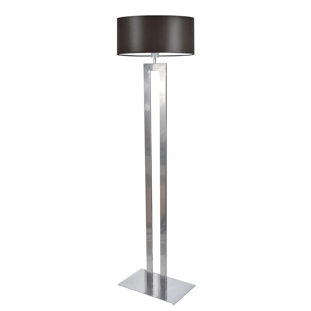 Nowoczesna lampa podłogowa duża do salonu 161 cm Kalifornia, 60 W, E27, brązowo-srebrna, 161x40 cm