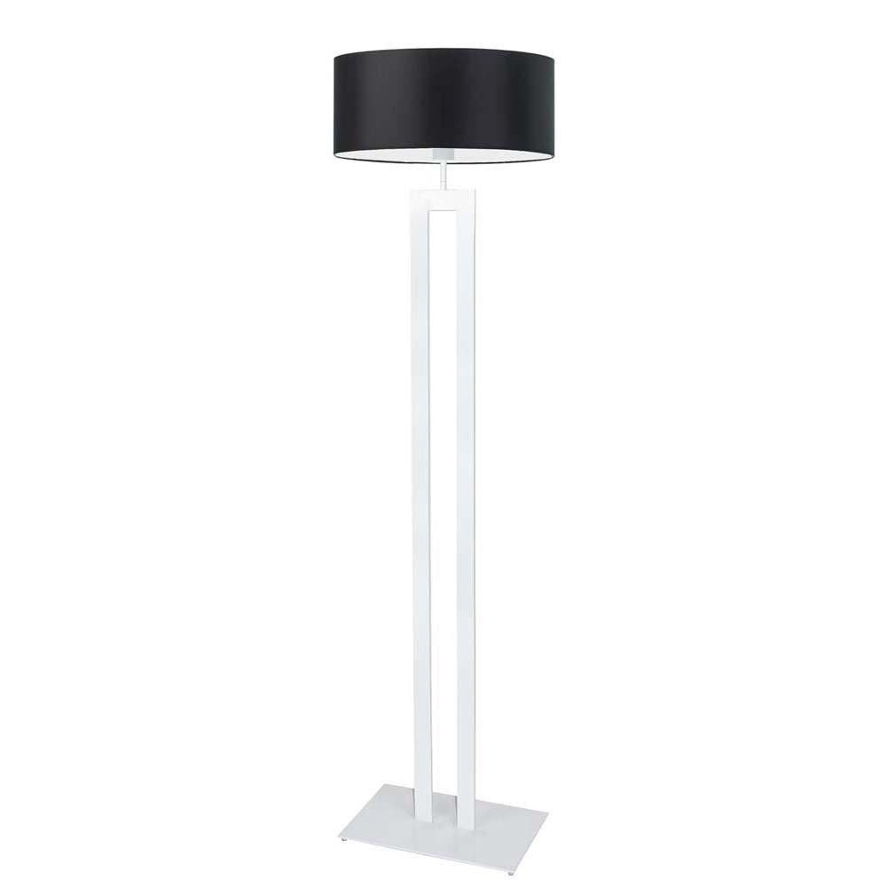 Czarno-biała lampa podłogowa do salonu w nowoczesnym stylu Kalifornia, 60 W, E27, czarno-biała, 161x40 cm