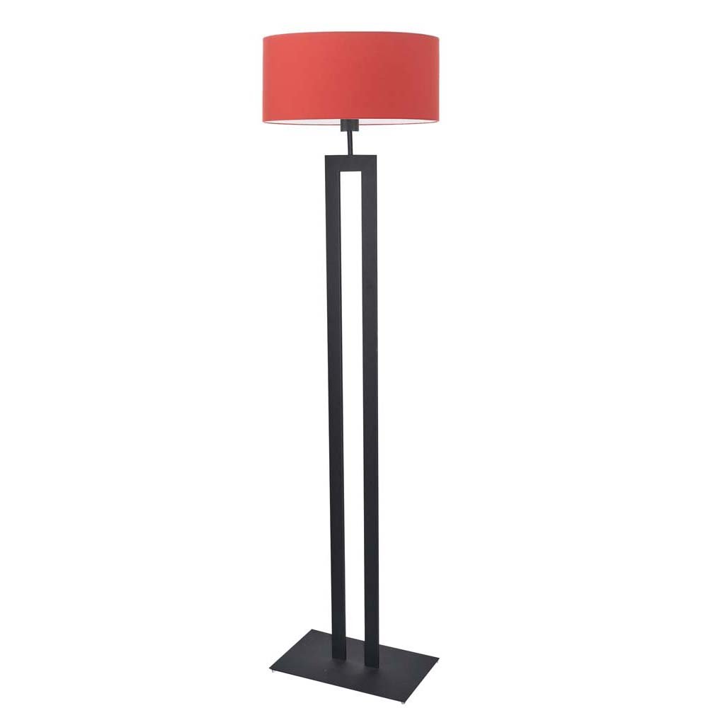 Czarna lampa podłogowa LED do sypialni Kalifornia, 60 W, E27, czerwono-czarna, 161x40 cm