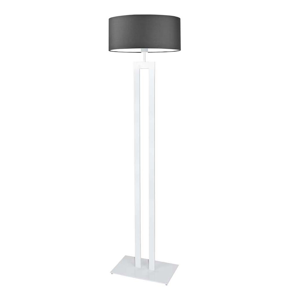Nowoczesna lampa podłogowa do salonu Kalifornia, 60 W, E27, grafitowo-biała, 161x40 cm