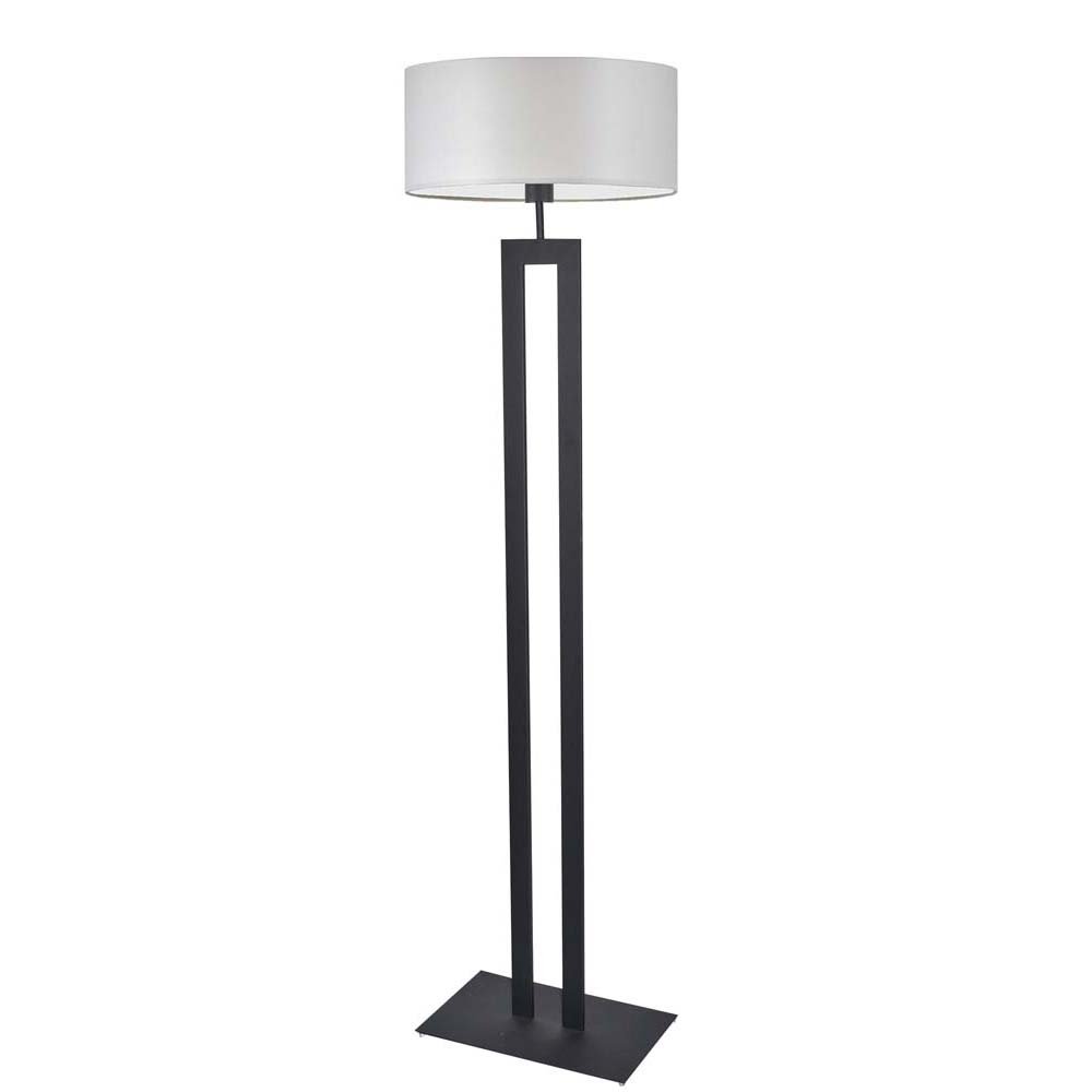 Czarna lampa podłogowa w stylu skandynawskim Kalifornia, 60 W, E27, jasnoszaro-czarna, 161x40 cm