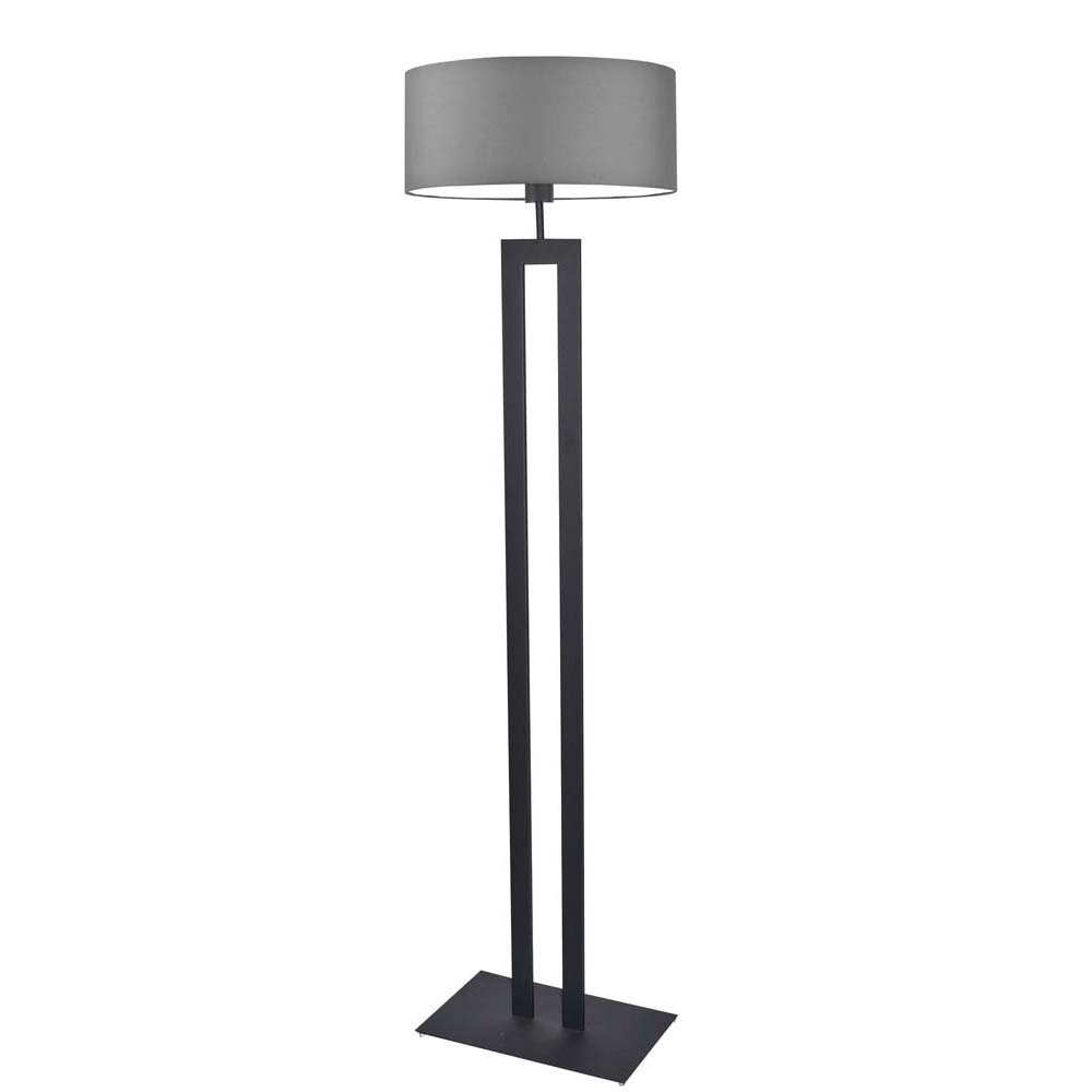 Czarna lampa podłogowa do salonu w stylu rustykalnym Kalifornia, 60 W, E27, stalowo-czarna, 161x40 cm