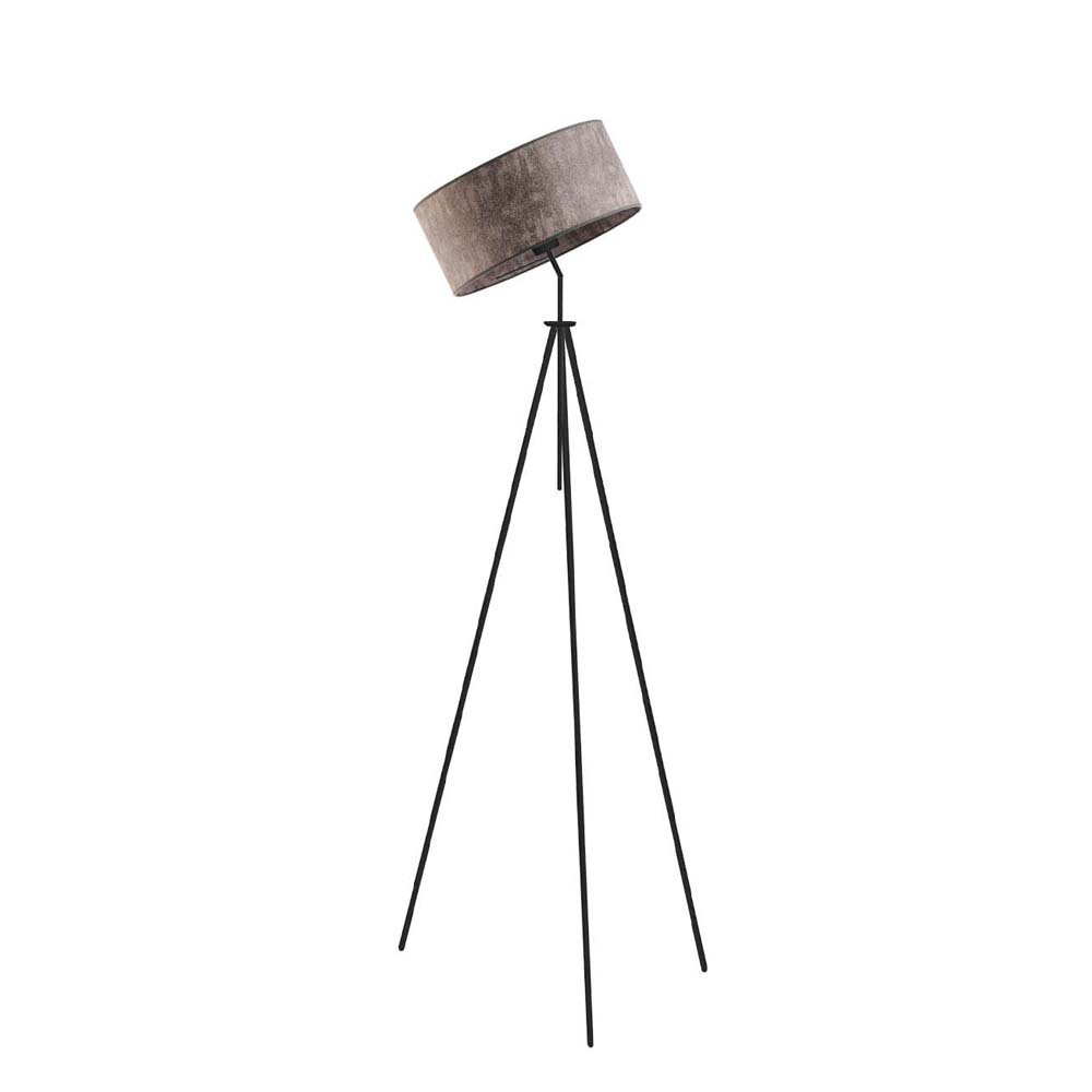 Czarna lampa podłogow LED z regulowanym ramieniem Malmo, 60 W, E27, beton-czarna, 145x50 cm