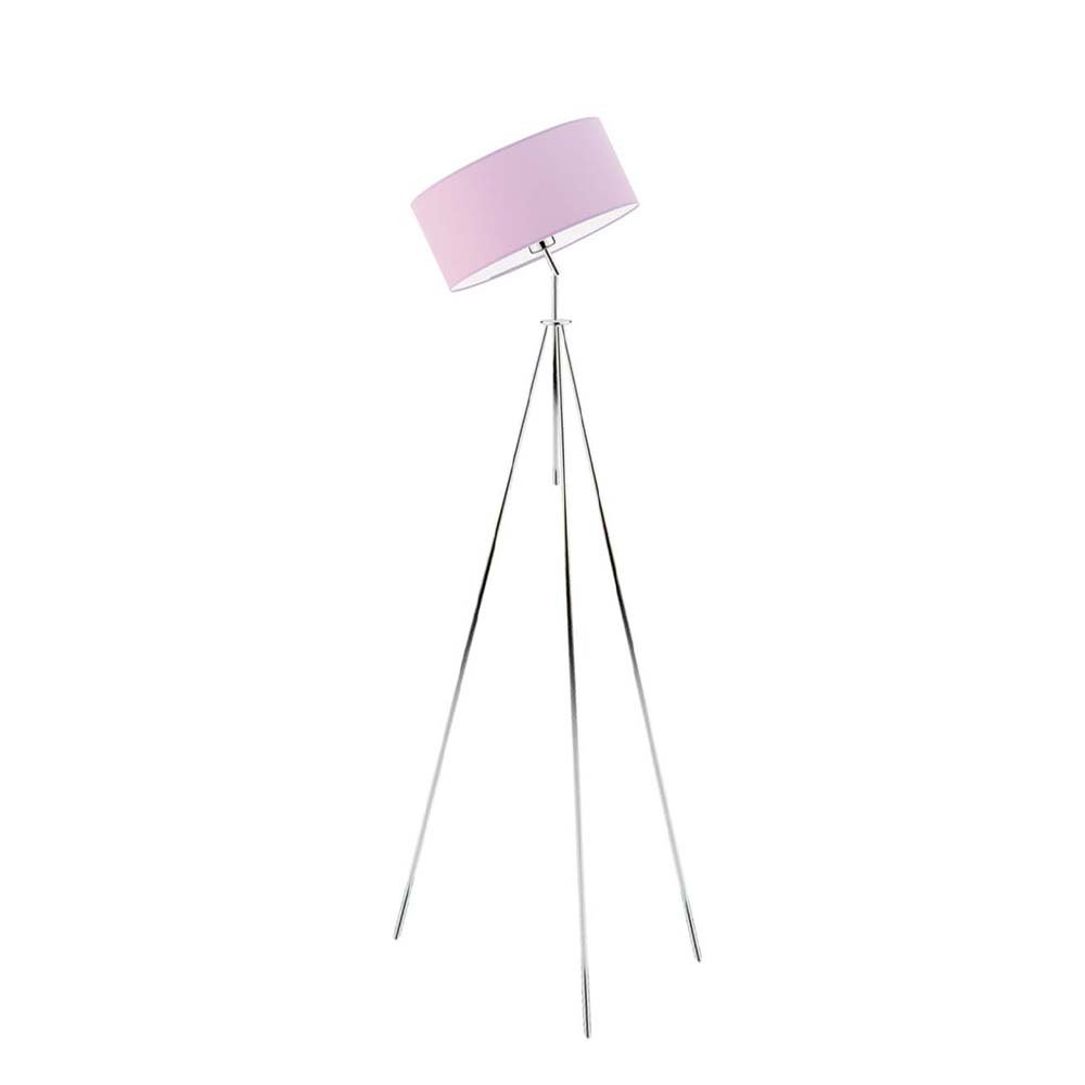 Lampa podłogowa z regulacją kąta padania światła Malmo, 60 W, E27, jasnofioletowy-chrom, 145x50 cm