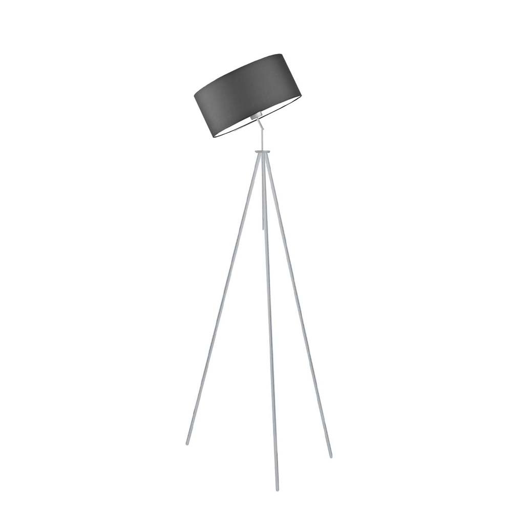 Skandynawska lampa podłogowa do salonu z regulacją klosza Malmo, 60 W, E27, stalowo-srebrna, 145x50 cm