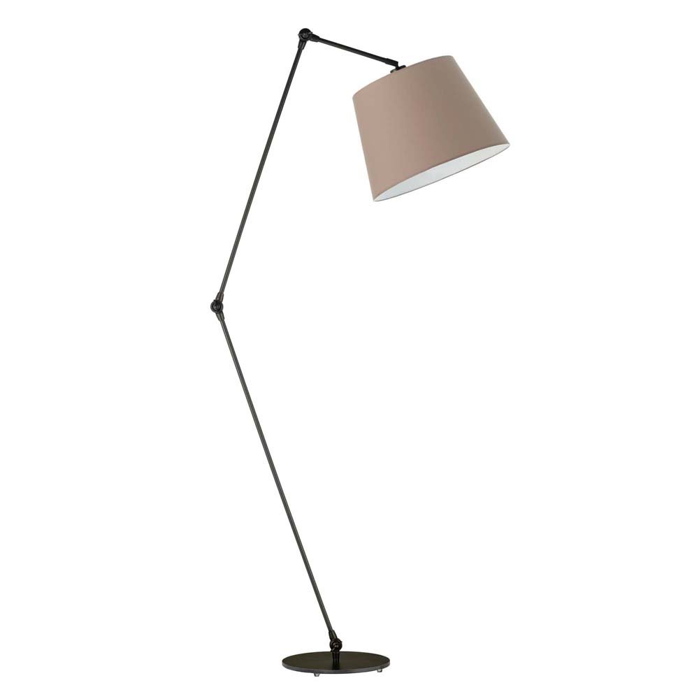 Lampa podłogowa LYSNE Manila, 60 W, E27, beżowa/czarna, 177x60 cm