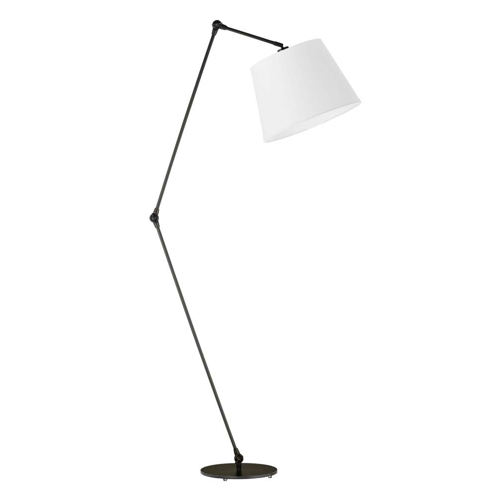 Lampa podłogowa LYSNE Manila, 60 W, E27, biała/czarna, 177x60 cm