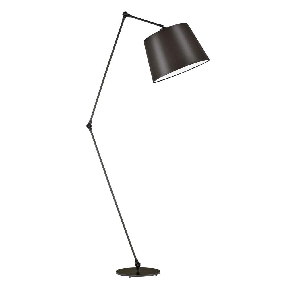 Lampa podłogowa LYSNE Manila, 60 W, E27, brązowa/czarna, 177x60 cm