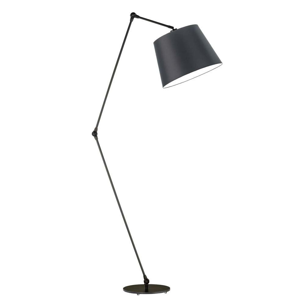 Lampa podłogowa LYSNE Manila, 60 W, E27, czarna, 177x60 cm
