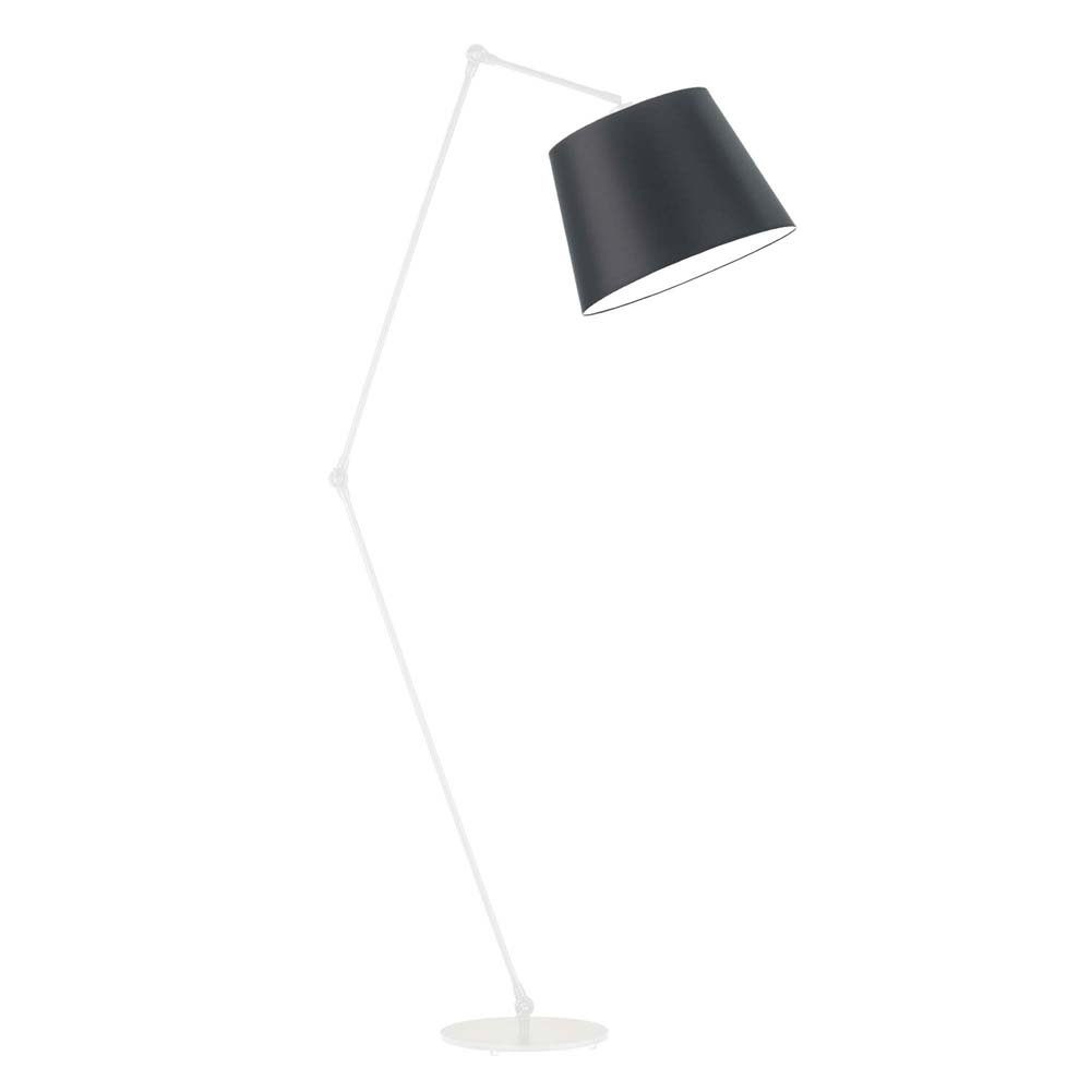 Lampa podłogowa LYSNE Manila, 60 W, E27, czarna/biała, 177x60 cm