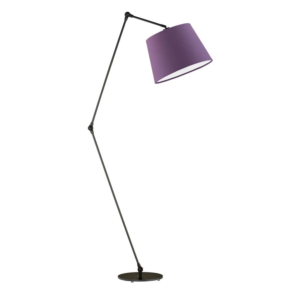 Lampa podłogowa LYSNE Manila, 60 W, E27, fioletowa/czarna, 177x60 cm