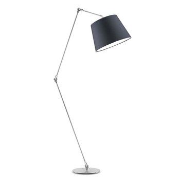 Lampa podłogowa LYSNE Manila, 60 W, E27, grafitowa/srebrna, 177x60 cm - LYSNE