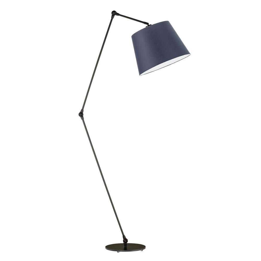 Lampa podłogowa LYSNE Manila, 60 W, E27, granatowa/czarna, 177x60 cm