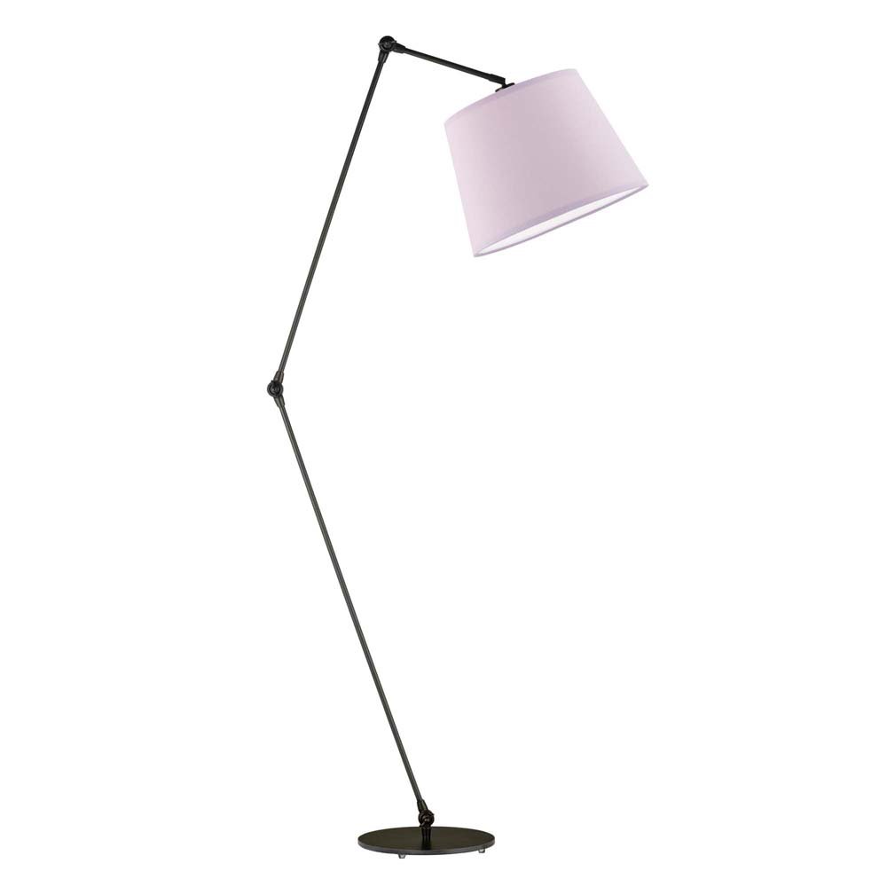 Lampa podłogowa LYSNE Manila, 60 W, E27, jasnofioletowa/czarna, 177x60 cm