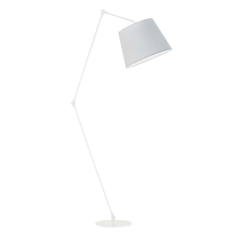 Lampa podłogowa LYSNE Manila, 60 W, E27, jasnoszara/biała, 177x60 cm