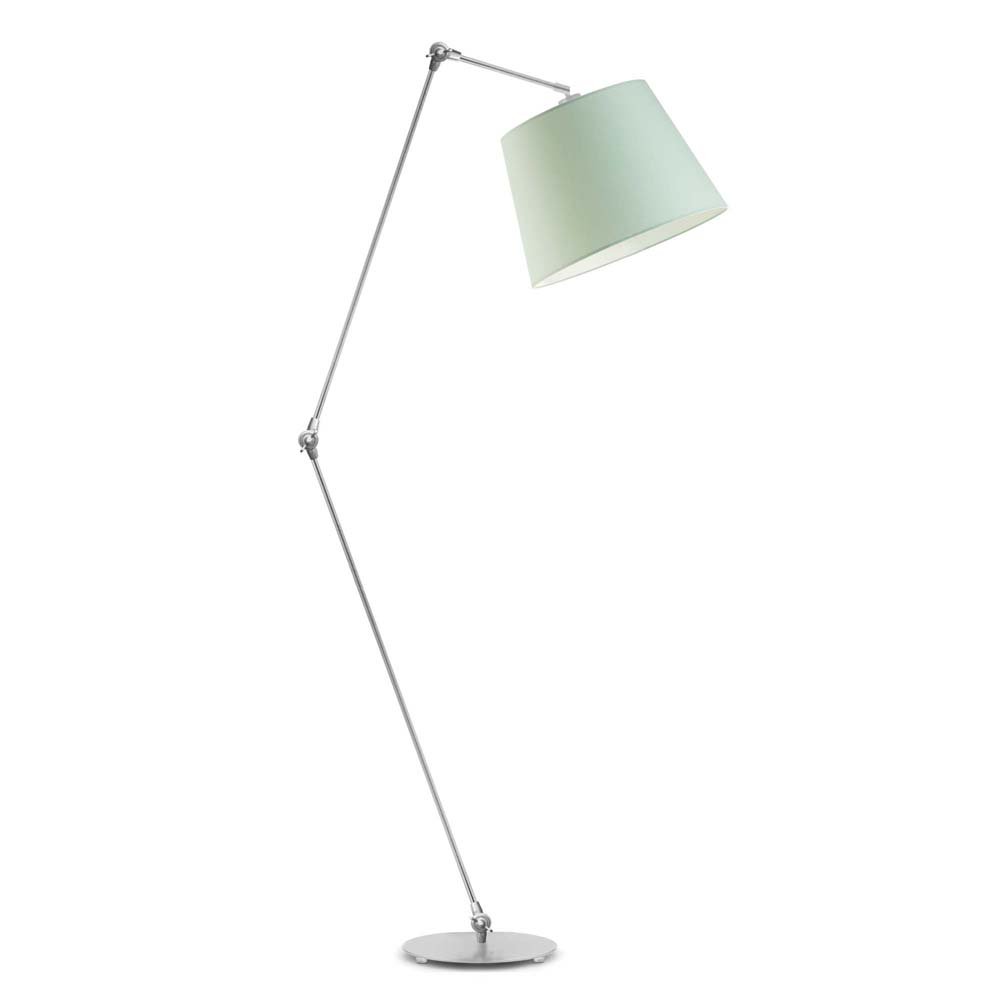 Lampa podłogowa LYSNE Manila, 60 W, E27, miętowa/srebrna, 177x60 cm