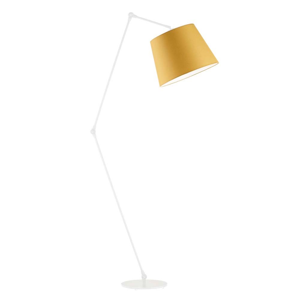 Lampa podłogowa LYSNE Manila, 60 W, E27, musztardowa/biała, 177x60 cm
