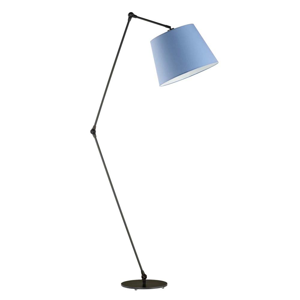 Lampa podłogowa LYSNE Manila, 60 W, E27, niebieska/czarna, 177x60 cm