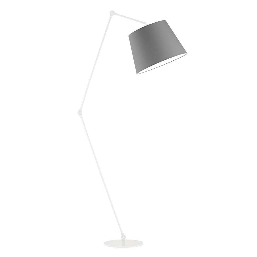 Lampa podłogowa LYSNE Manila, 60 W, E27, stalowa/biała, 177x60 cm