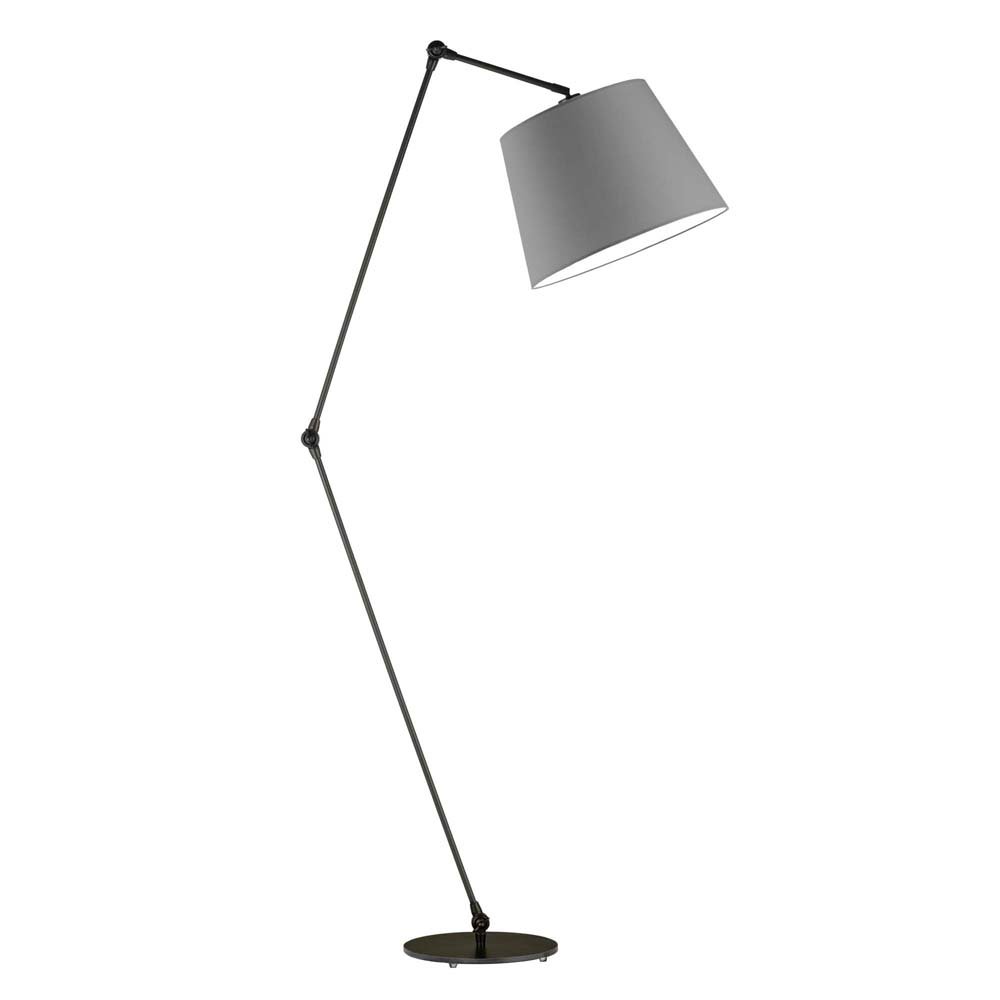 Lampa podłogowa LYSNE Manila, 60 W, E27, stalowa/czarna, 177x60 cm