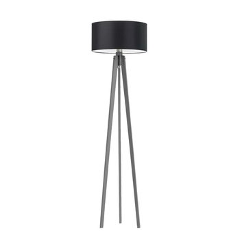 Lampa podłogowa LYSNE Miami, 60 W, E27, czarno-popielata, 148x40 cm - LYSNE