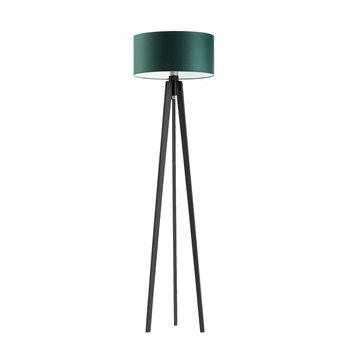 Lampa podłogowa LYSNE Miami, 60 W, E27, zieleń butelkowa-hebanowa, 148x40 cm - LYSNE