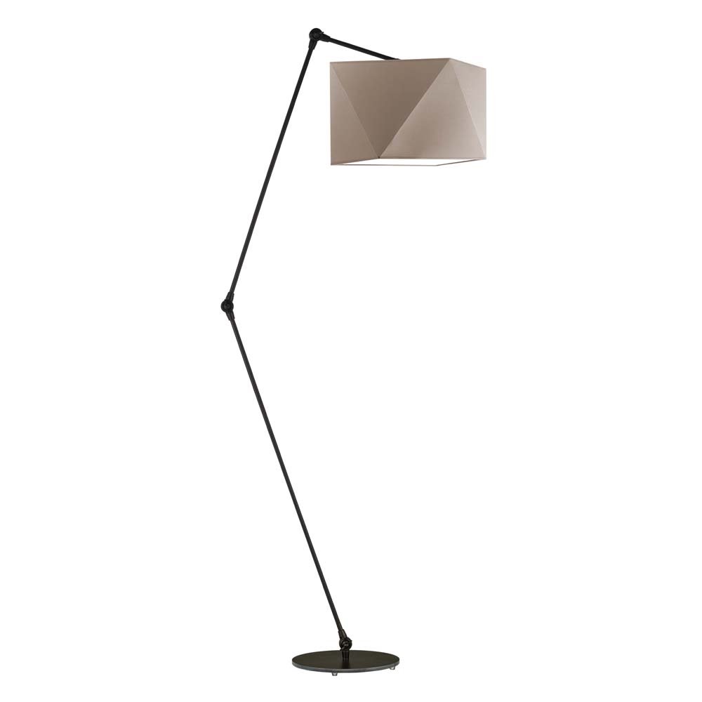 Lampa podłogowa LYSNE Osaka, 60 W, E27, beżowa/czarna, 177x60 cm