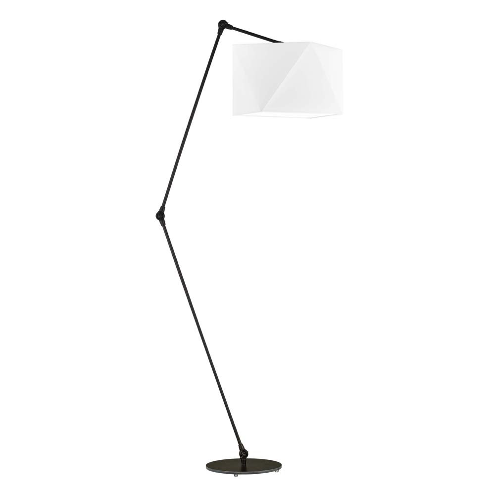 Lampa podłogowa LYSNE Osaka, 60 W, E27, biała/czarna, 177x60 cm