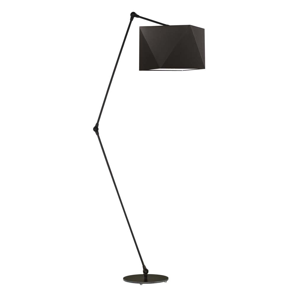 Lampa podłogowa LYSNE Osaka, 60 W, E27, brązowa/czarna, 177x60 cm