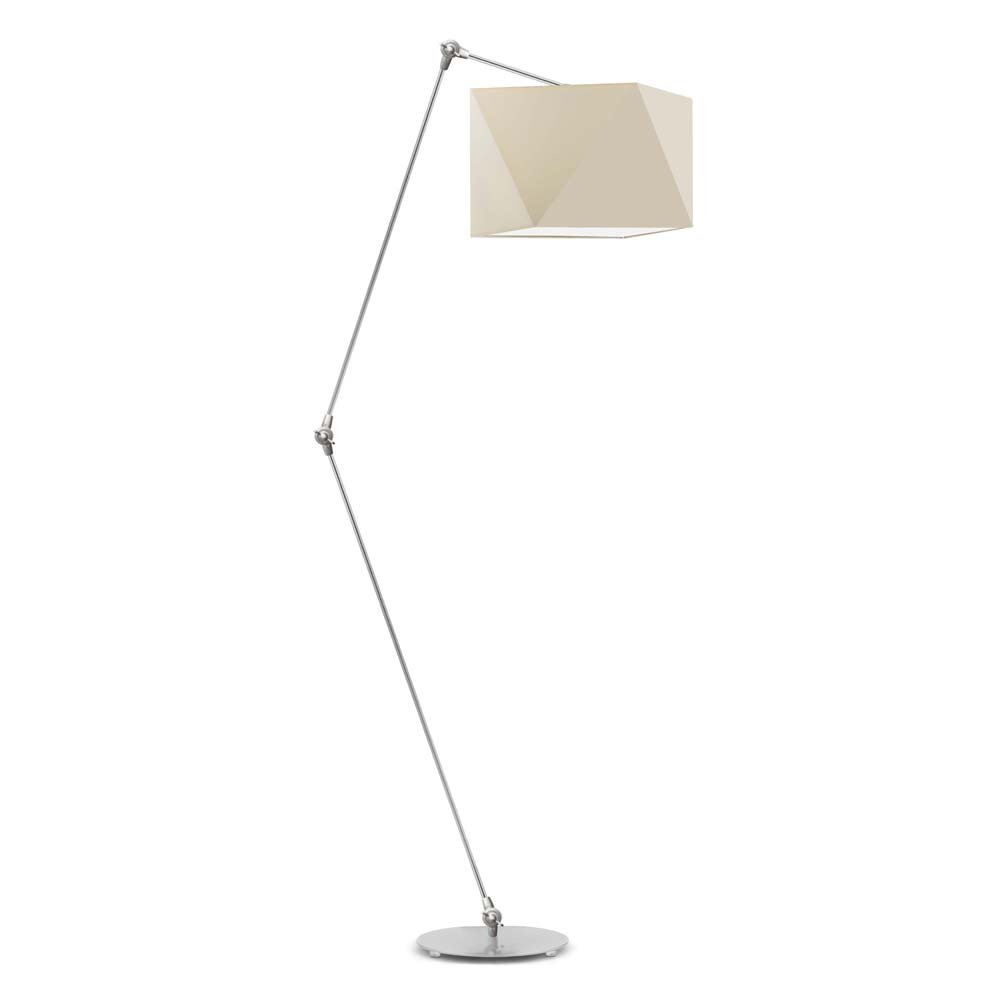 Lampa podłogowa LYSNE Osaka, 60 W, E27, ecru/srebrna, 177x60 cm