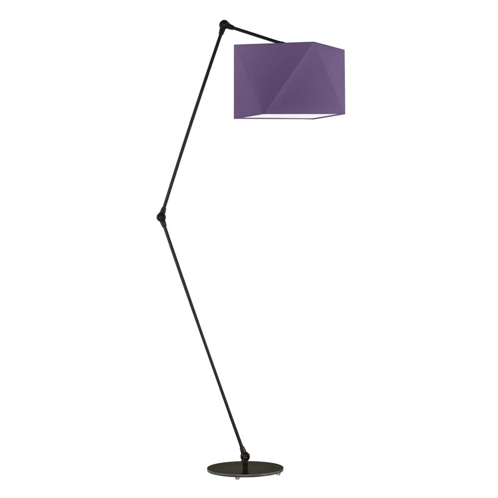 Lampa podłogowa LYSNE Osaka, 60 W, E27, fioletowa/czarna, 177x60 cm