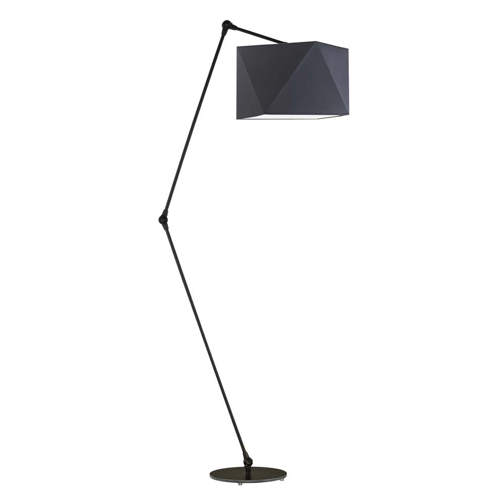 Lampa podłogowa LYSNE Osaka, 60 W, E27, grafitowa/czarna, 177x60 cm