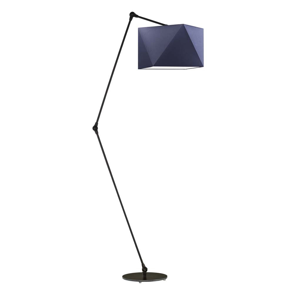 Lampa podłogowa LYSNE Osaka, 60 W, E27, granatowa/czarna, 177x60 cm