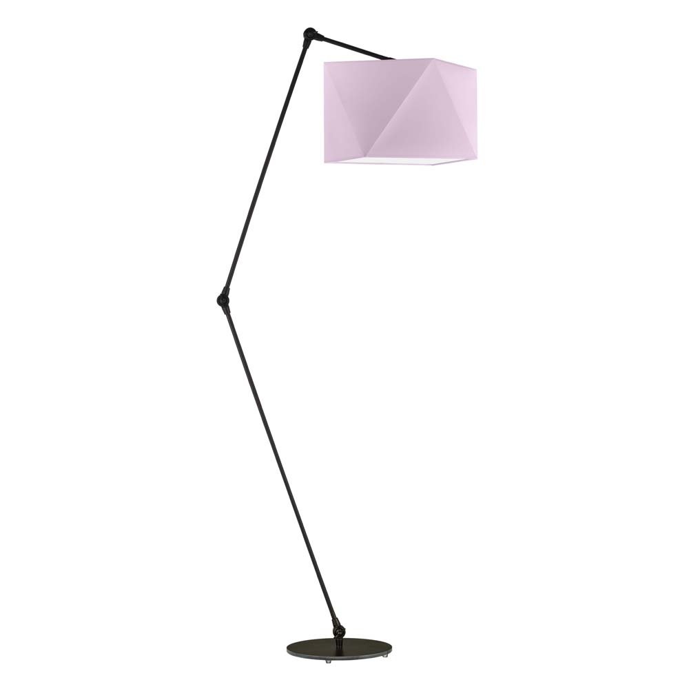 Lampa podłogowa LYSNE Osaka, 60 W, E27, jasnofioletowa/czarna, 177x60 cm