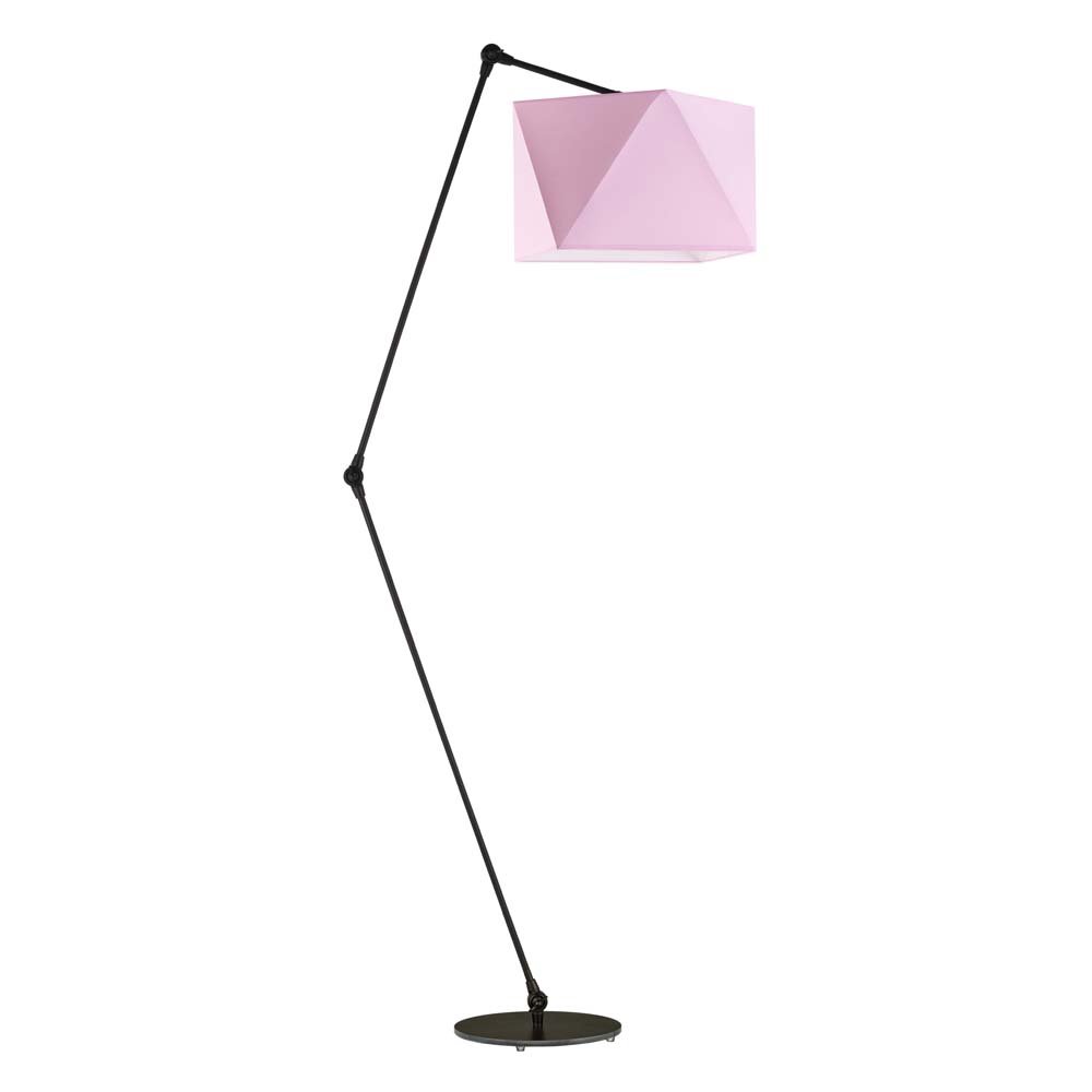 Lampa podłogowa LYSNE Osaka, 60 W, E27, jasnoróżowa/czarna, 177x60 cm