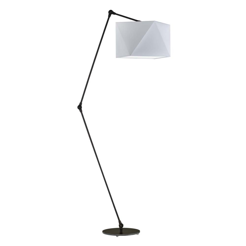 Lampa podłogowa LYSNE Osaka, 60 W, E27, jasnoszara/czarna, 177x60 cm