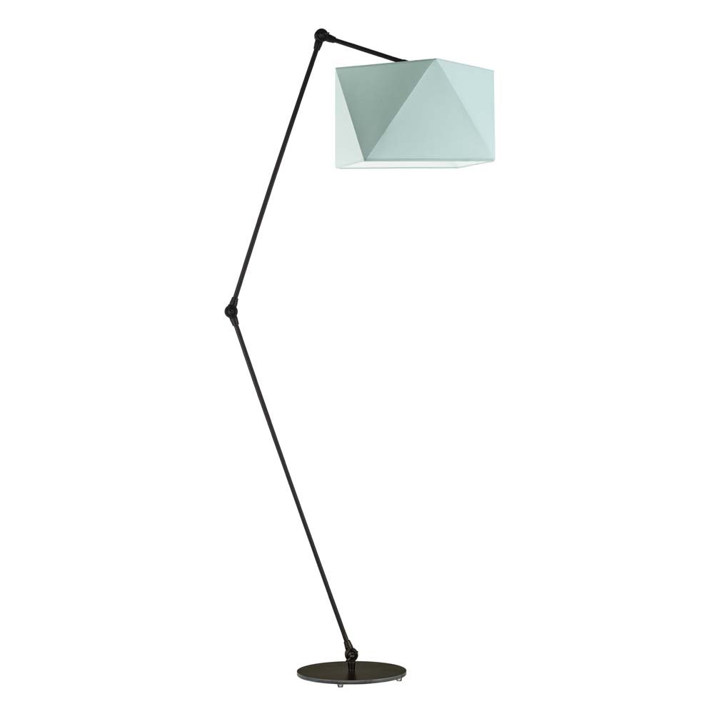 Lampa podłogowa LYSNE Osaka, 60 W, E27, miętowa/czarna, 177x60 cm