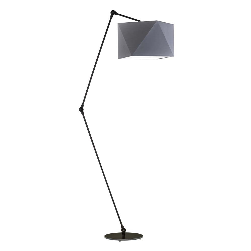 Lampa podłogowa LYSNE Osaka, 60 W, E27, stalowa/czarna, 177x60 cm