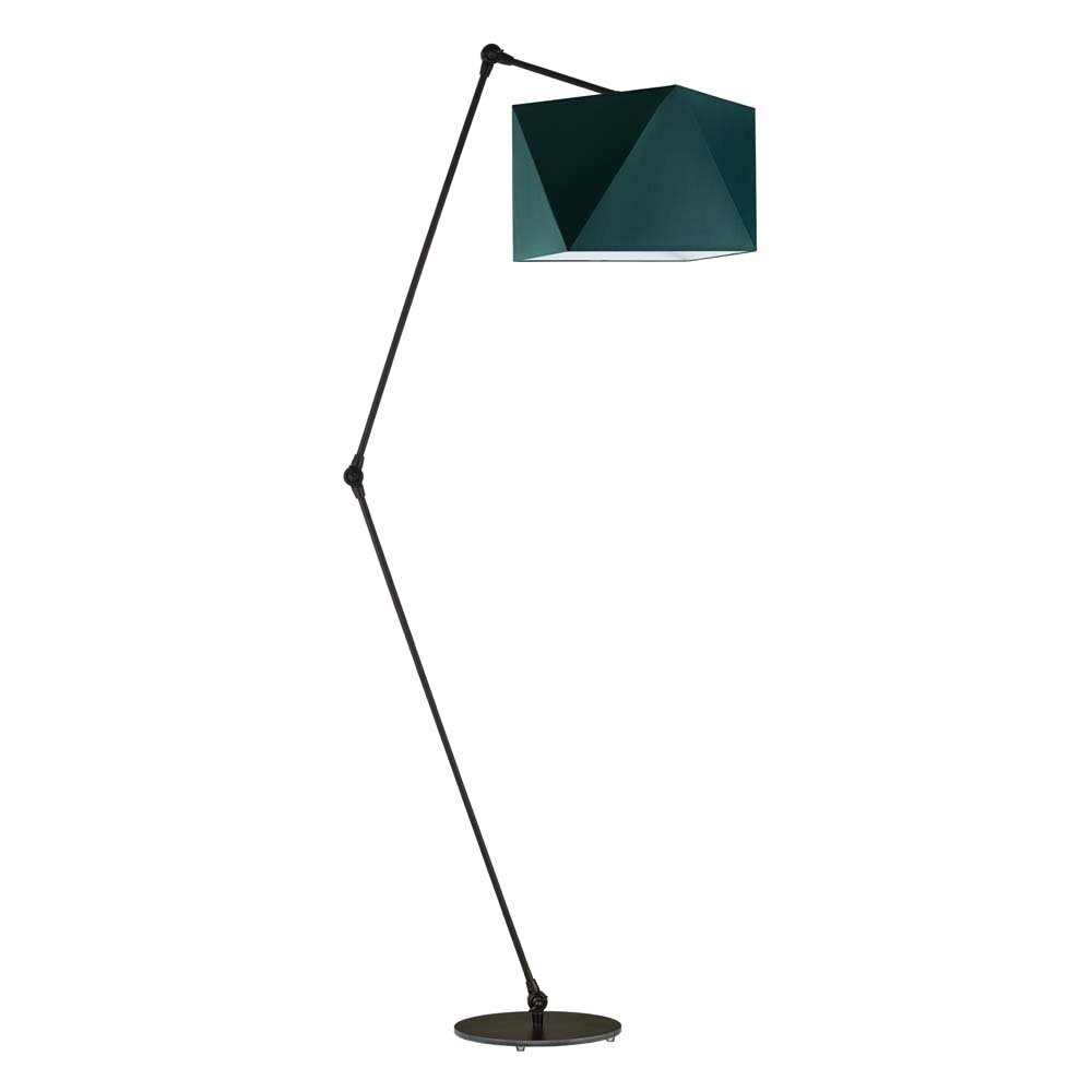 Lampa podłogowa LYSNE Osaka, 60 W, E27, zieleń butelkowa/czarna, 177x60 cm