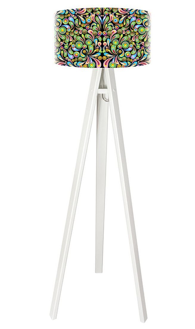 Zdjęcia - Żyrandol / lampa Lampa podłogowa MACODESIGN Magia pawich piór tripod-foto-059p-w, 60 W