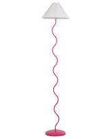 Lampa podłogowa metalowa różowa z białym JIKAWO