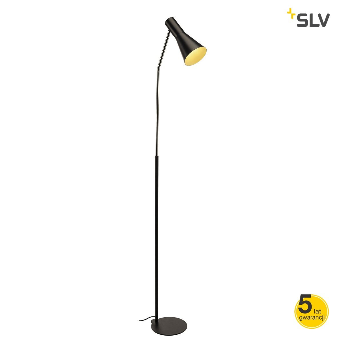 Lampa podłogowa SPOTLINE Phelia, 23 W, E27, czarna, 172x20x24 cm