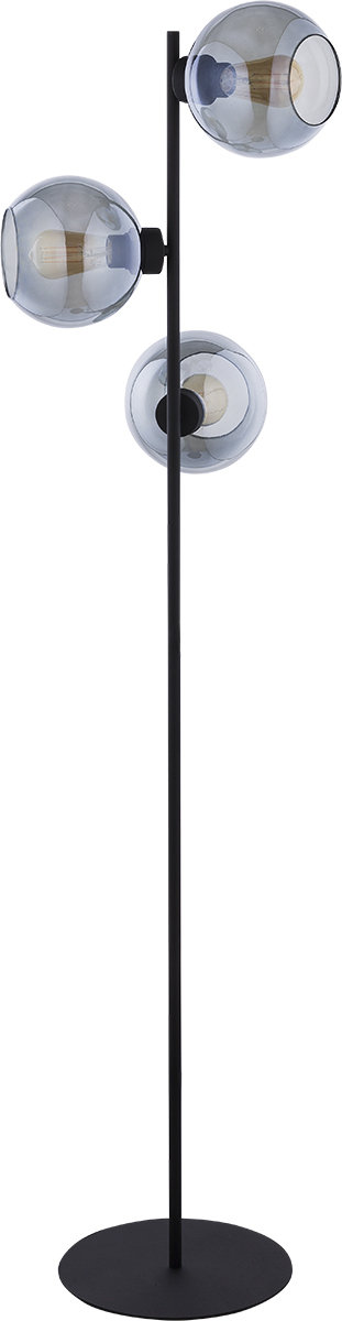 Lampa podłogowa TK LIGHTING Cubus, grafitowa, E27