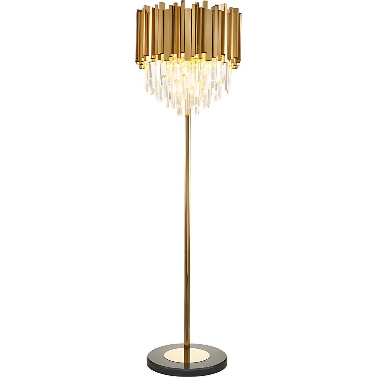 Lampa Podłogowa Toolight App1717-3F Kolor Chrom, 34X34X153Cm