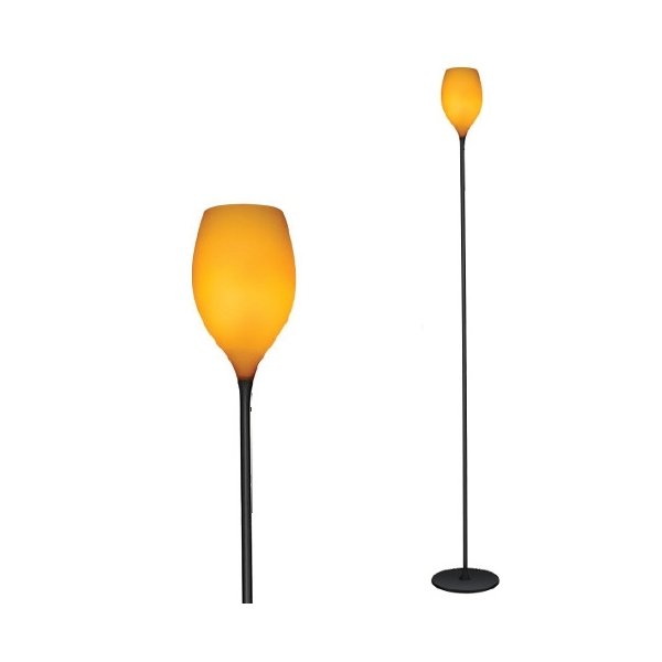 Lampa podłogwa AZZARDO Izza, 1x40 W, E14, pomarańczowa, 165x13 cm