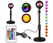 LAMPA PROJEKTOR ZACHÓD SŁOŃCA SUNSET WIELOKOLOROWA RGB LED NOCNA NASTROJOWA