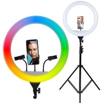 Lampa Ring LED RGB Beauty na statywie