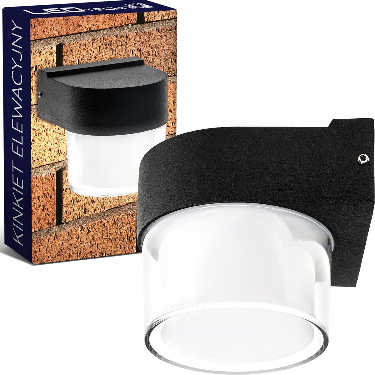 Zdjęcia - Naświetlacz LED / lampa zewnętrzna Lampa ścienna elewacyjna LED 5W 450lm Kinkiet zewnętrzny ogrodowy