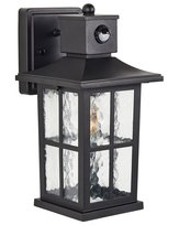 Lampa ścienna ogrodowa AZMAK Z czujnikiem ruchu Czarny